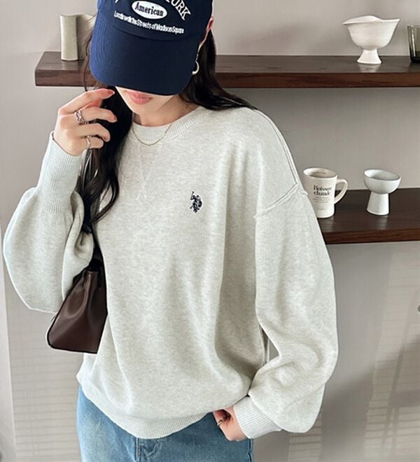 GeeRA（ジーラ）の「【U.S. POLO ASSN.】スウェットライクニット（ニット・セーター）」｜詳細画像