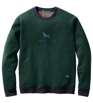 「＜ケン・コレクション＞刺しゅうデザインが魅力の裏ボアトレーナー（メンズトレーナー）」｜グリーン