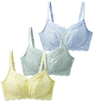 LAVIENNE（ラヴィエンヌ）の「【３色組】風が通る！ムレにくいエアリーブラ（ブラジャー）」｜3色組