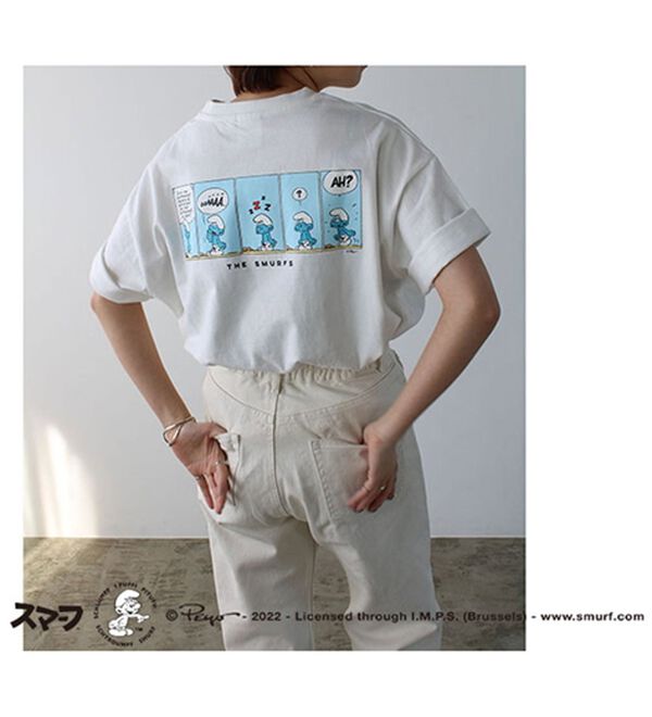 GeeRA（ジーラ）の「【スマーフ】コラボプリントＴシャツ（カットソー）」｜詳細画像