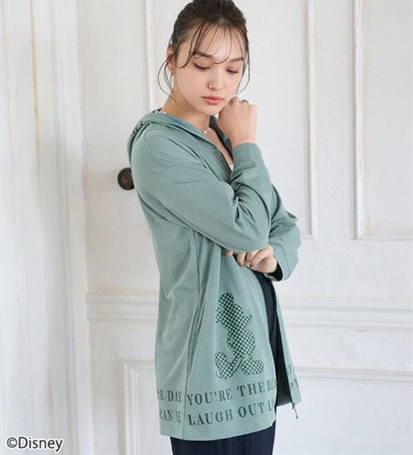 BELLUNA（ベルーナ）の「＜Ｄｉｓｎｅｙ＞【ミッキー】ロゴプリント裏メッシュパーカー（パーカー）」｜詳細画像