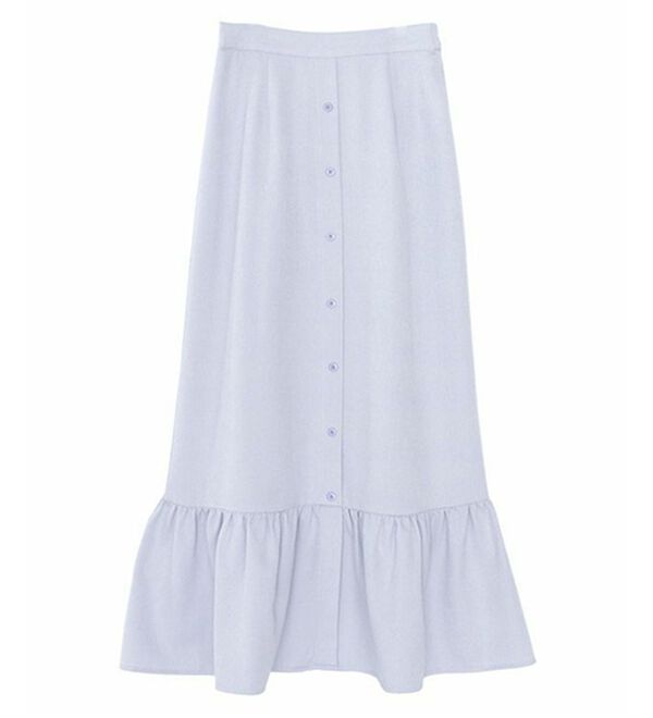 Pierrot（ピエロ）の「【選べる丈】フロントボタンヘムギャザースカート（ロングスカート）」｜詳細画像
