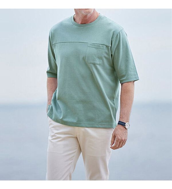 「【３色組】裏側さらっと大人の定番Ｔシャツ（メンズシャツ）」｜詳細画像