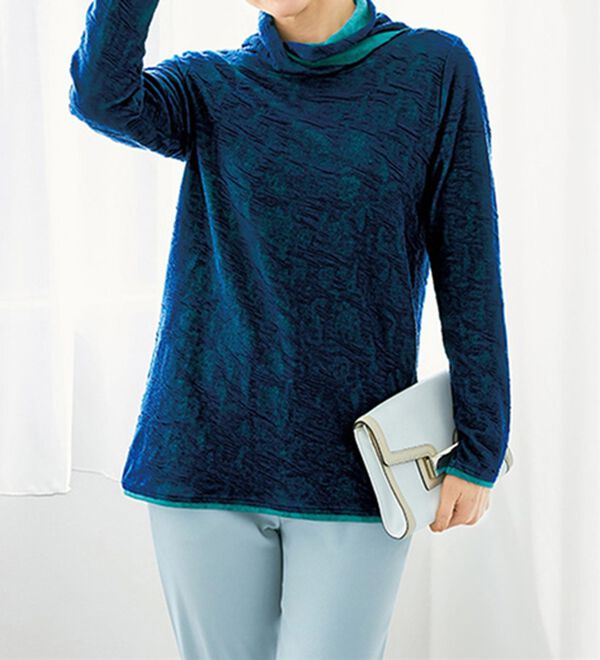 VINNO（ヴィノ）の「＜日本製＞ジャカードプルオーバー（カットソー）」｜詳細画像