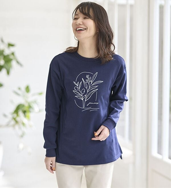 BELLUNA（ベルーナ）の「綿混素材ロゴトレーナー（トレーナー・スウェット）」｜詳細画像