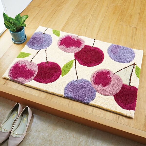 「柄が可愛いフルーツ柄アクリルフック玄関マット（玄関マット）」｜詳細画像