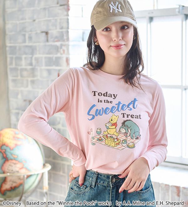 BELLUNA（ベルーナ）の「＜Ｄｉｓｎｅｙ>【プー】発砲プリント長袖Tシャツ（カットソー）」｜詳細画像