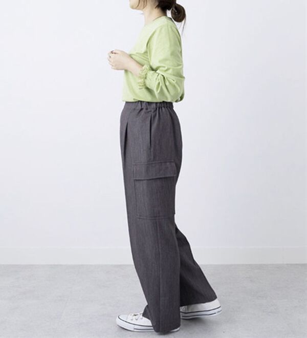 BELLUNA（ベルーナ）の「きれい見え素材ベイカーパンツ（フルレングスパンツ）」｜詳細画像