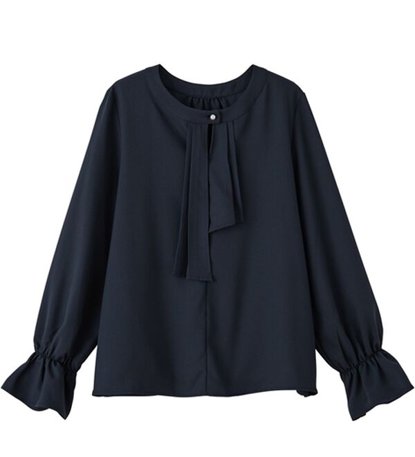 RANAN（ラナン）の「パール付きボウタイブラウス（ブラウス）」｜詳細画像