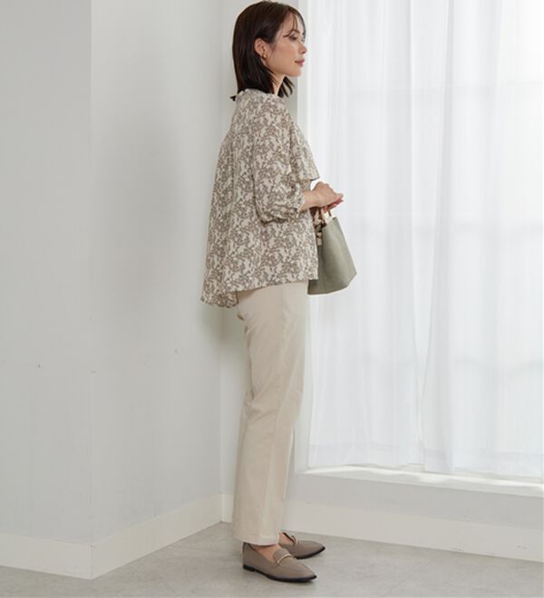 BELLUNA（ベルーナ）の「綿タッチハイパー美脚フレアーパンツ（フルレングスパンツ）」｜詳細画像