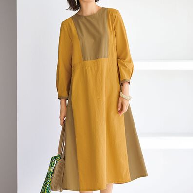 BELLUNA（ベルーナ）の「１枚で決まる！配色使いゆったりワンピース（その他ワンピース）」