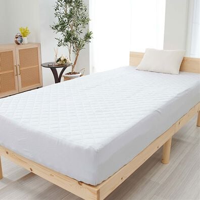 iellio（イエリオ）の「綿１００％敷パッド一体型BOXシーツ＜着脱簡単・ズレにくい・家事ラク・一体型ボックスシーツ・オールシーズン＞（ボックスシーツ・ベッドシーツ）」