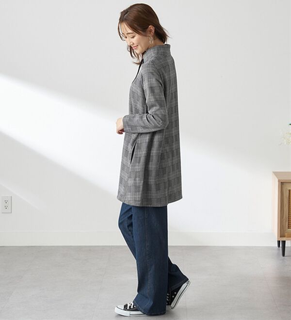 BELLUNA（ベルーナ）の「まるで着る毛布！静電防止付裏ファーフード風チュニック（チュニック）」｜詳細画像