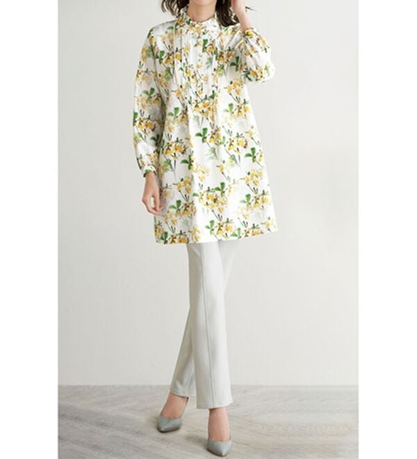 BELLUNA（ベルーナ）の「ｐｌａｎｔｉｃａ　上品ピンタックチュニック（フルレングスパンツ）」｜詳細画像