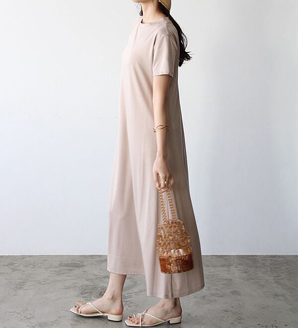 GeeRA（ジーラ）の「【接触冷感】フレアーシルエットロングワンピース（ロングワンピース）」｜詳細画像