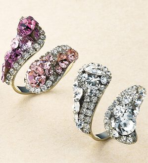BELLUNA（ベルーナ）の「チェコ製ガラスアクセサリー　２連風リング（その他ファッション小物）」｜詳細画像