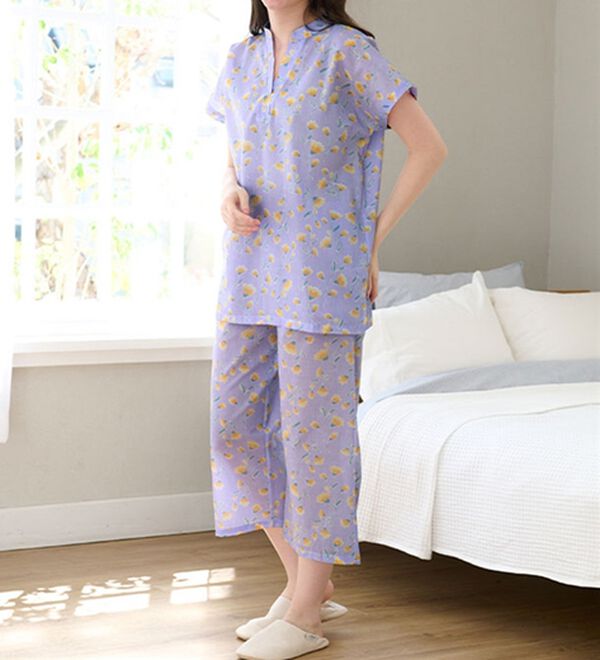 LAVIENNE（ラヴィエンヌ）の「ゆるっとラクちん！涼やかパジャマ（パジャマ・ルームウェア）」｜ラベンダー花柄