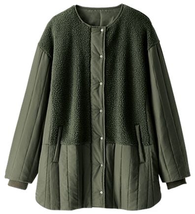 BELLUNA（ベルーナ）の「ボア切替キルトデザインミドル丈コート（ハーフコート）」