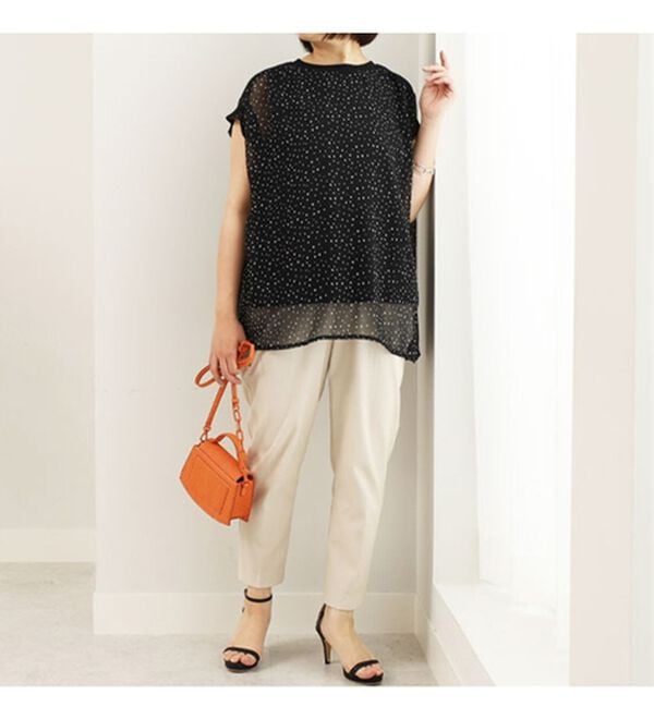 BELLUNA（ベルーナ）の「リブ使いシアーブラウス（カットソー）」｜詳細画像