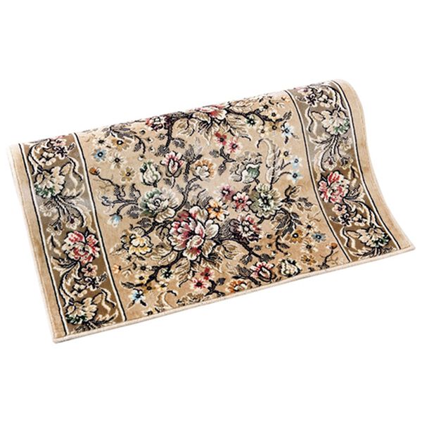 「光沢のある洗える国産モケット織廊下敷（カーペット）」｜ベージュ