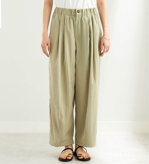 BELLUNA（ベルーナ）の「ビンテージ調タックワイドパンツ（ワイドパンツ・ガウチョ）」｜詳細画像