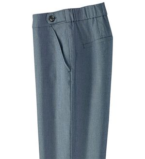 BELLUNA（ベルーナ）の「テンセル（ＴＭ）繊維混裏起毛ストレートパンツ（フルレングスパンツ）」｜ネイビー