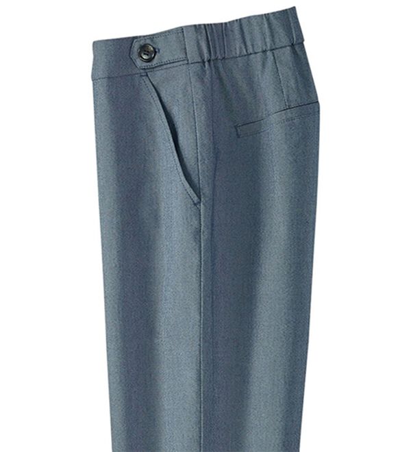 BELLUNA（ベルーナ）の「テンセル（ＴＭ）繊維混裏起毛ストレートパンツ（フルレングスパンツ）」｜ネイビー