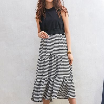 RANAN（ラナン）の「ドッキングデザインワンピ（ドッキングワンピース）」