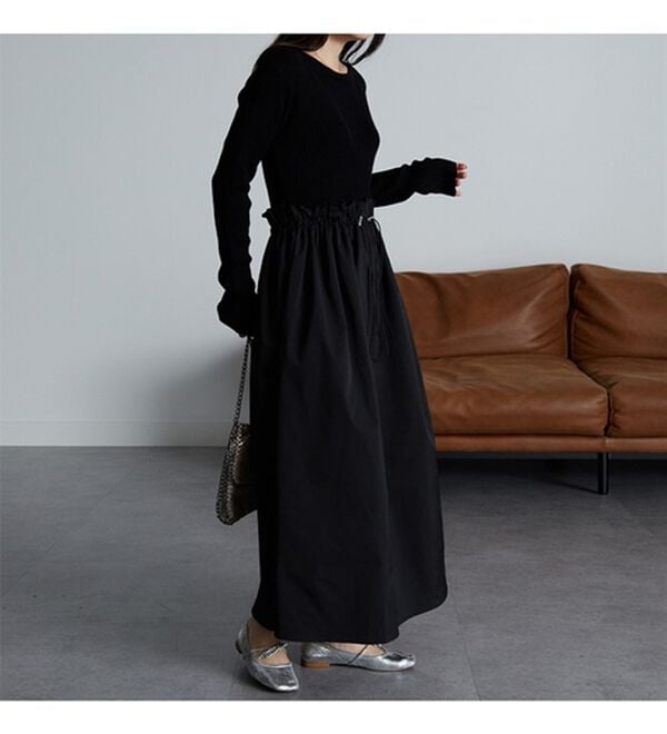 RANAN（ラナン）の「ドロストニットドッキングワンピース（ドッキングワンピース）」｜詳細画像