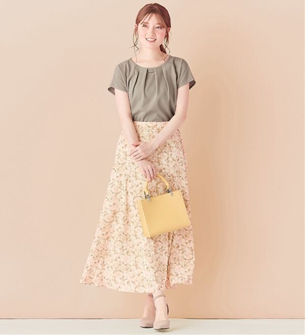 alotta（アロッタ）の「【４つの機能付】メタルパーツ付タックブラウス（ブラウス）」｜詳細画像