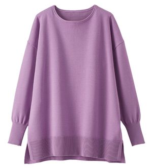 BELLUNA（ベルーナ）の「＜Ｇｌｏｓｓｙ　Ｃｏｔｔｏｎ＞ドルマンニットプルオーバー（ニット・セーター）」｜ピンク