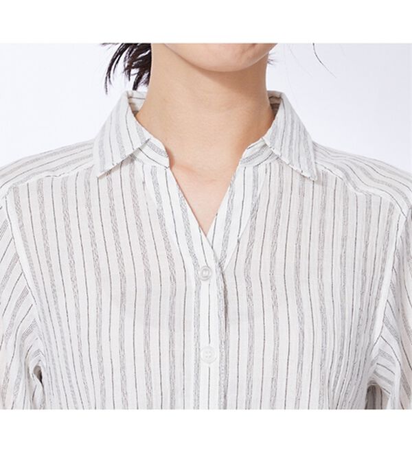 BELLUNA（ベルーナ）の「スキッパー衿ぽこぽこ素材ブラウス（ブラウス）」｜詳細画像