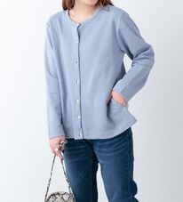 BELLUNA（ベルーナ）の「ポケットデザイン裏ボーダーカーディガン（その他カーディガン）」