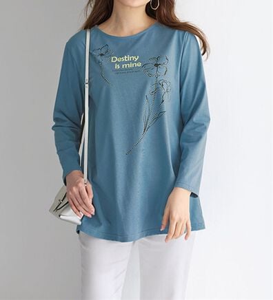 BELLUNA（ベルーナ）の「一枚で着映えるデコラＴ（長袖）（チュニック）」