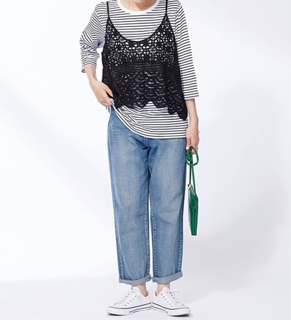 BELLUNA（ベルーナ）の「かぎ針風ビスチェアンサンブル（アンサンブル）」｜詳細画像