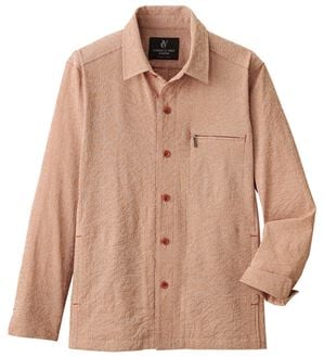 「＜コムルヴァン・オム＞ピケシャーリング涼感ブルゾン（メンズブルゾン）」｜テラコッタ