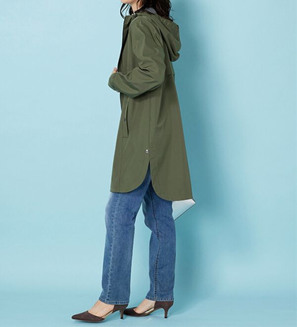 BELLUNA（ベルーナ）の「はっ水加工ボンディング素材ロング丈パーカー（ハーフコート）」｜詳細画像