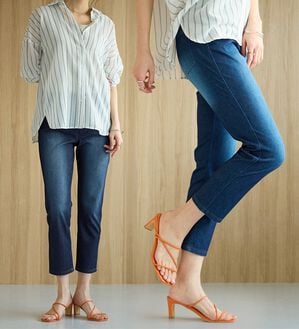 BELLUNA（ベルーナ）の「【再入荷】美ストレッチ素材アンクル丈レギンスパンツ（クロップドパンツ）」｜詳細画像