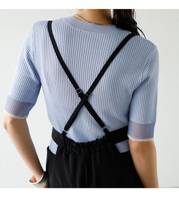 GeeRA（ジーラ）の「サイドカットアウトサス付ハイウエストパンツ（オールインワン）」｜詳細画像