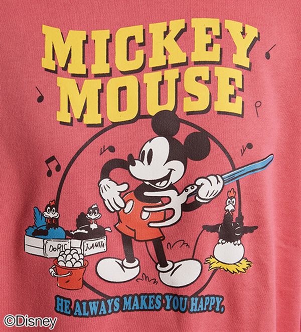BELLUNA（ベルーナ）の「＜Ｄｉｓｎｅｙ＞【ミッキー】プリント裏毛ゆったりトレーナー（トレーナー・スウェット）」｜詳細画像
