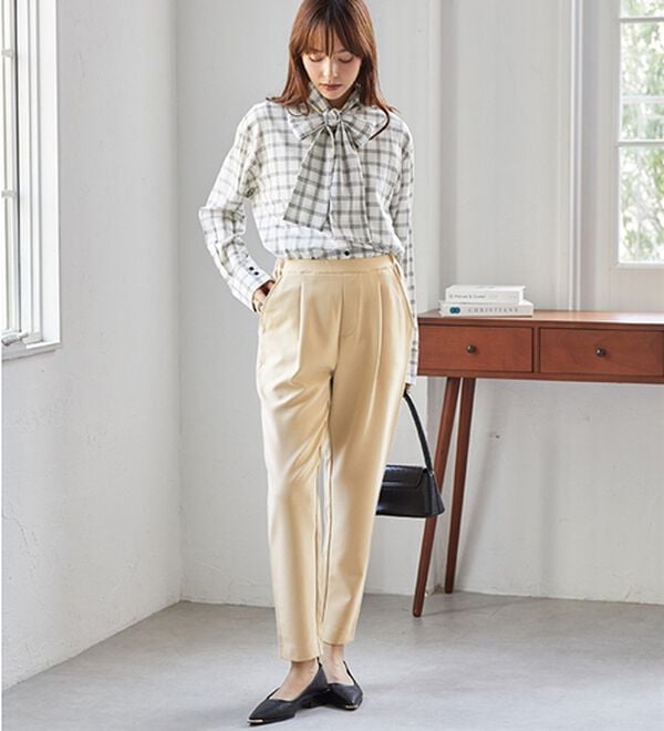 RANAN（ラナン）の「【選べる股下】新色追加！美脚シルエットタックパンツ（フルレングスパンツ）」｜詳細画像