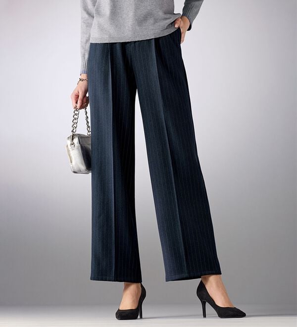 BELLUNA（ベルーナ）の「静電気防止加工！タックデザインワイドパンツ（ワイドパンツ・ガウチョ）」｜詳細画像