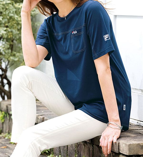 ルフラン（ルフラン）の「＜ＦＩＬＡ＞ステッチデザインＴシャツ（Tシャツ）」｜詳細画像