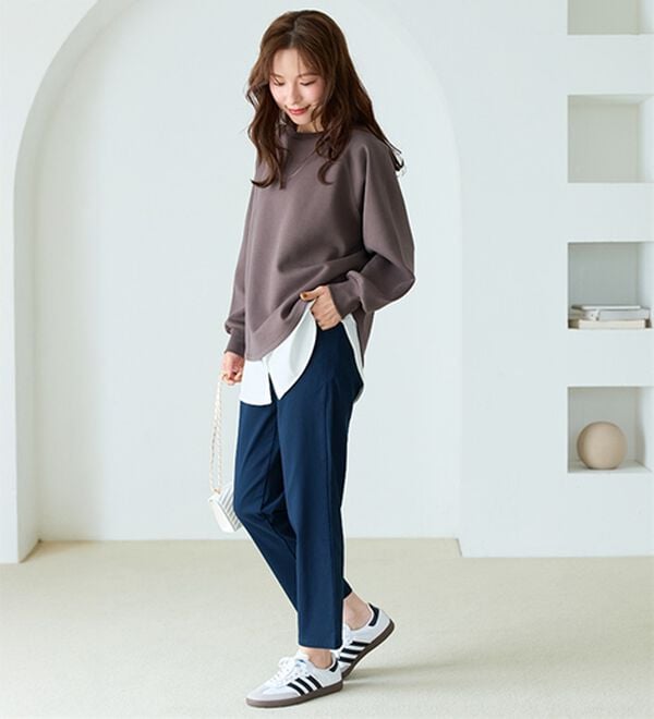 BELLUNA（ベルーナ）の「チノ見えストレッチ素材テーパードパンツ（テーパードパンツ）」｜詳細画像