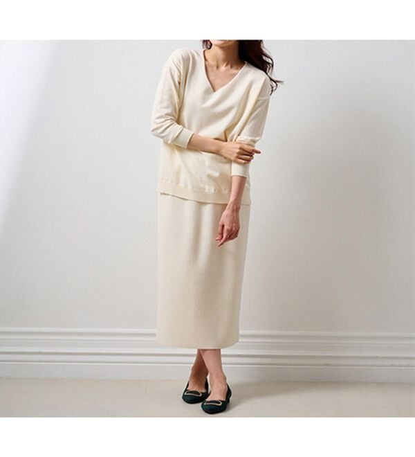 RANAN（ラナン）の「＜４つの機能付＞ニットタイトスカート（ロングスカート）」｜詳細画像