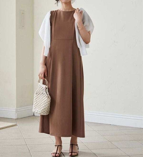 RANAN（ラナン）の「上品見えバックギャザーワンピース（その他ワンピース）」｜詳細画像