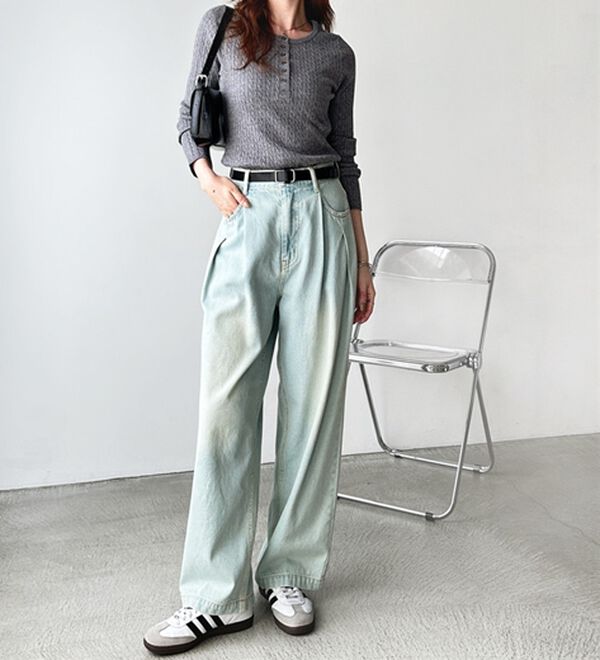 GeeRA（ジーラ）の「２タックワイドデニムパンツ（フルレングスパンツ）」｜詳細画像