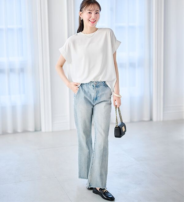 RANAN（ラナン）の「【汗シミ防止】ひんやり&防シワ前後2WAYハーフジップブラウス（ブラウス）」｜詳細画像