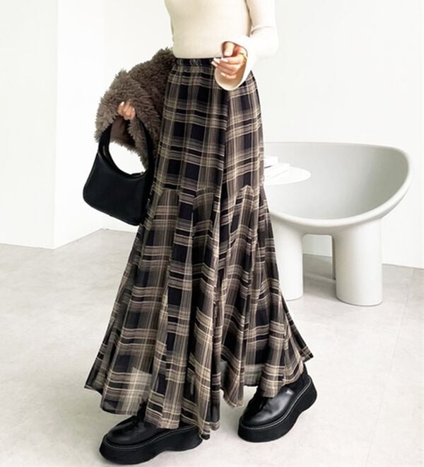 GeeRA（ジーラ）の「切替フレアーロングスカート（ロングスカート）」｜詳細画像