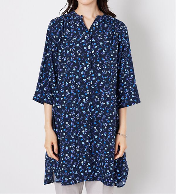 BELLUNA（ベルーナ）の「レーヨン素材袖フレアーワンピース（その他ワンピース）」｜詳細画像